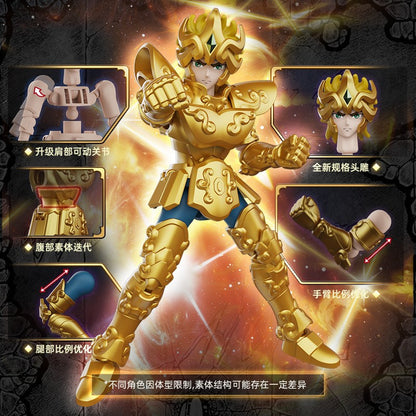 Blokees Galaxy Versão Gold Saint Boneco de Ação Libra Dohko Sagitário Campeão Seiya Mu Aiolia Brinquedos de Montar Presente Infantil