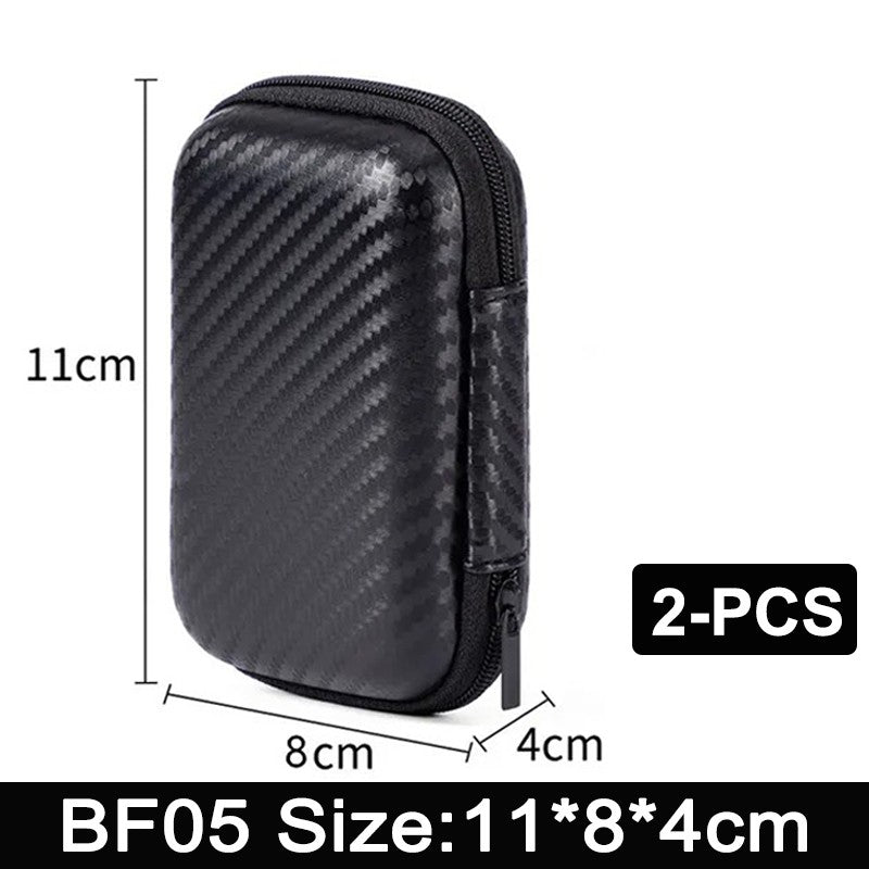 Earphone Data Storage Bag Oval Square Rectangle Cable Organizer Bags Mini Zipper Pouch Tech Gadgets Portable Charger U Disk Case