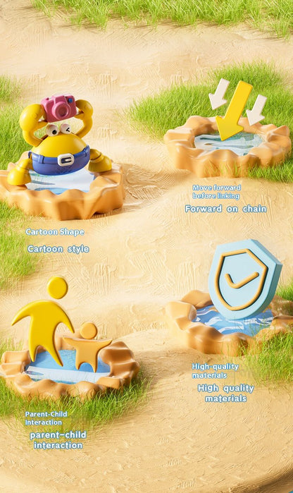 Children's Fun Crab Toys with Camera Toys Simulation Crab Crawling Baby Crawling Chain Toys Toddler Interactive Montessori Toys
