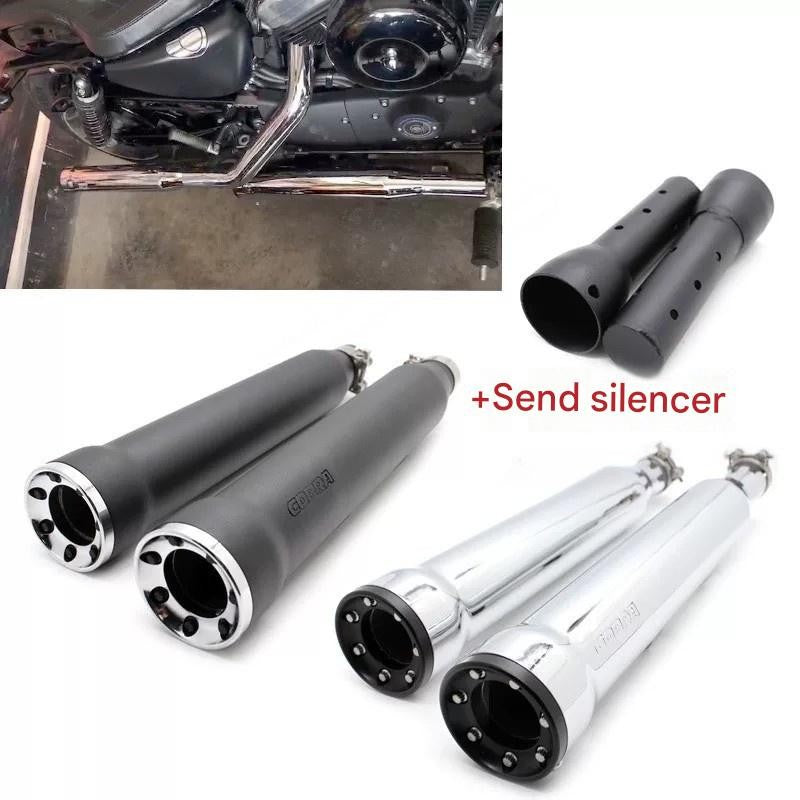 For Harley-Davidson XL883N/1200/X48 2014-2022 model, modification accessories - Snake exhaust pipe with deep-toned tail section