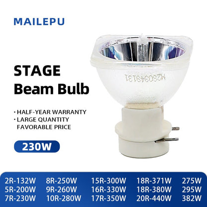 Stage Light 200W 5R / 7R 230W Metal Halide Lamp Moving Beam Lamp 230 Beam Platinum Metal Halogen Lamps Follow Spot