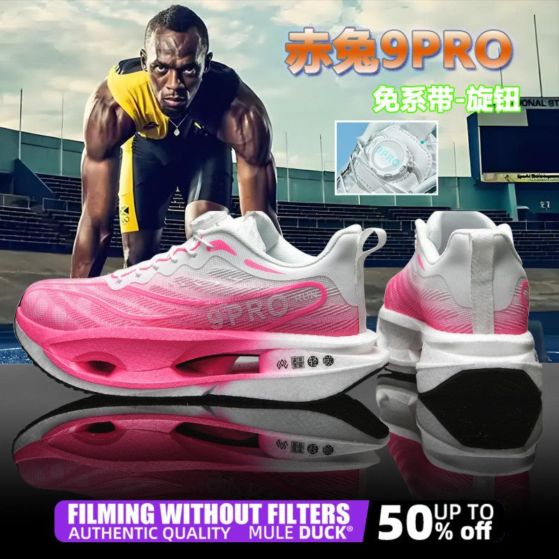 Tênis Esportivo de Corrida Placa de Carbono Especializada Maratona Amortecimento a Ar Masculino Respirável Leve Feminino Confortável Antiderrapante