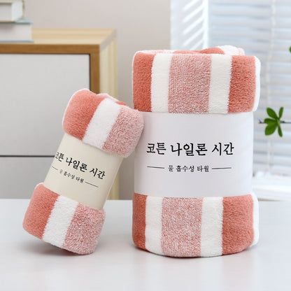 2pcs Thickened Towel Bath Towel Setstrong Absorbentfast Dryingnon-Lintingdurableideal For Family Usebeach Essentials