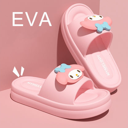 Super Soft EVA Thich Cushion Soles Slippers Cute Outdoor Cartoon Slides Comfortable Shoes Girl's Indoor Sandals