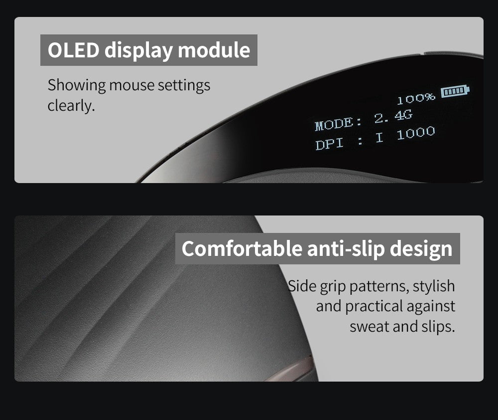 Lefon 2.4G Ergonomic Mouse Wireless Vertical Mouse Rechargeable Gaming Mice for PC Laptop MacOS Office F35C/F35B/F35 MODEL