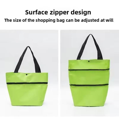 Folding Shopping Pull Cart Trolley Bag With Wheels Foldable Shopping Bag Reusable Grocery Bag Food Organizer Vegetables Bag