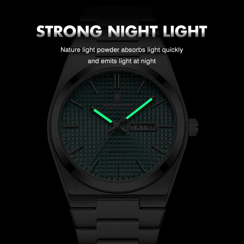 PAAZOMU Relógio Masculino de Luxo Original Moda Luminoso À Prova D'água Cronógrafo Data Relógio Masculino Couro Quartzo Relógios Masculinos Reloj
