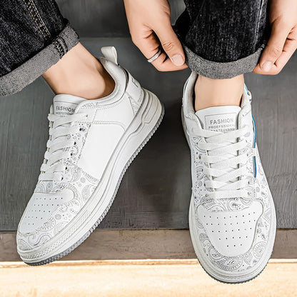 Mens Board Shoes Daily Street Trendy  Comfortable Flat Tennis Shoes Lightweight Thick Soled Casual Sneakers for Men