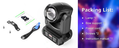 U’King 150W Beam Moving Head Lights 18Prism 8Gobo Stage Light DMX DJ Light For Wedding Church Party KTV Disco Dj Bar