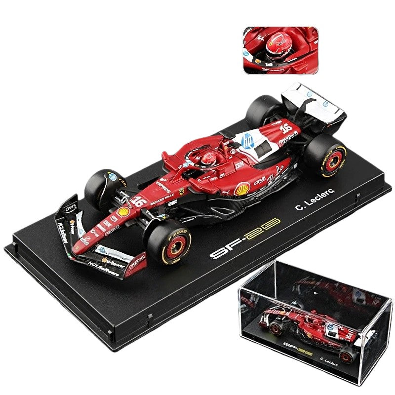 2025 Bburago 1:43 Ferrari SF-25 F1 16# Charles Leclerc 44# Lewis FORMULA1 Carro de Liga em Miniatura Diecast Modelo de Coleção Brinquedos Presente