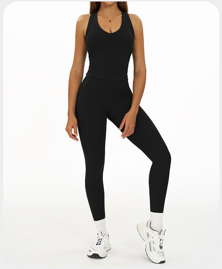 2 Pieces Women's Tracksuit Seamless Yoga Set Workout Outfit Sportswear Gym Clothing High Waist Leggings Fitness Bra Sports Suits