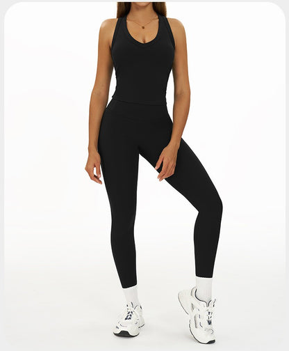 2 Pieces Women's Tracksuit Seamless Yoga Set Workout Outfit Sportswear Gym Clothing High Waist Leggings Fitness Bra Sports Suits