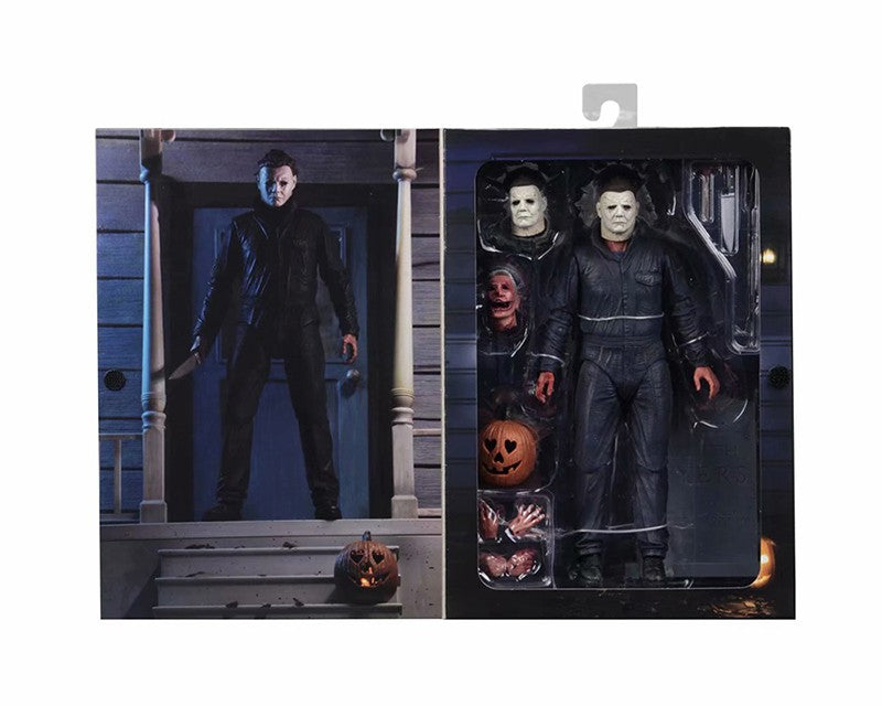 Original NECA Michael Myers Figure Ultimate Jason Voorhees Action Figure With LED Toys Christmas Halloween Horror Gift