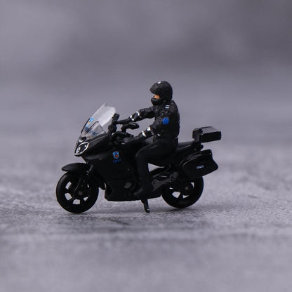 1/64 Miniatura Liga Modelo Moto Polícia de Segurança Pública Móveis Para Exposição Presente de Aniversário Infantil