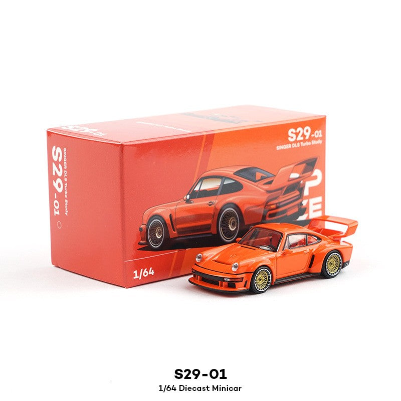Novidade em Estoque 1:64 S33-02 Poprace Porshce Singer Dls Turbo Study Miniatura em Liga Fundida S29-01 Brinquedo Carro de Corrida Porshce