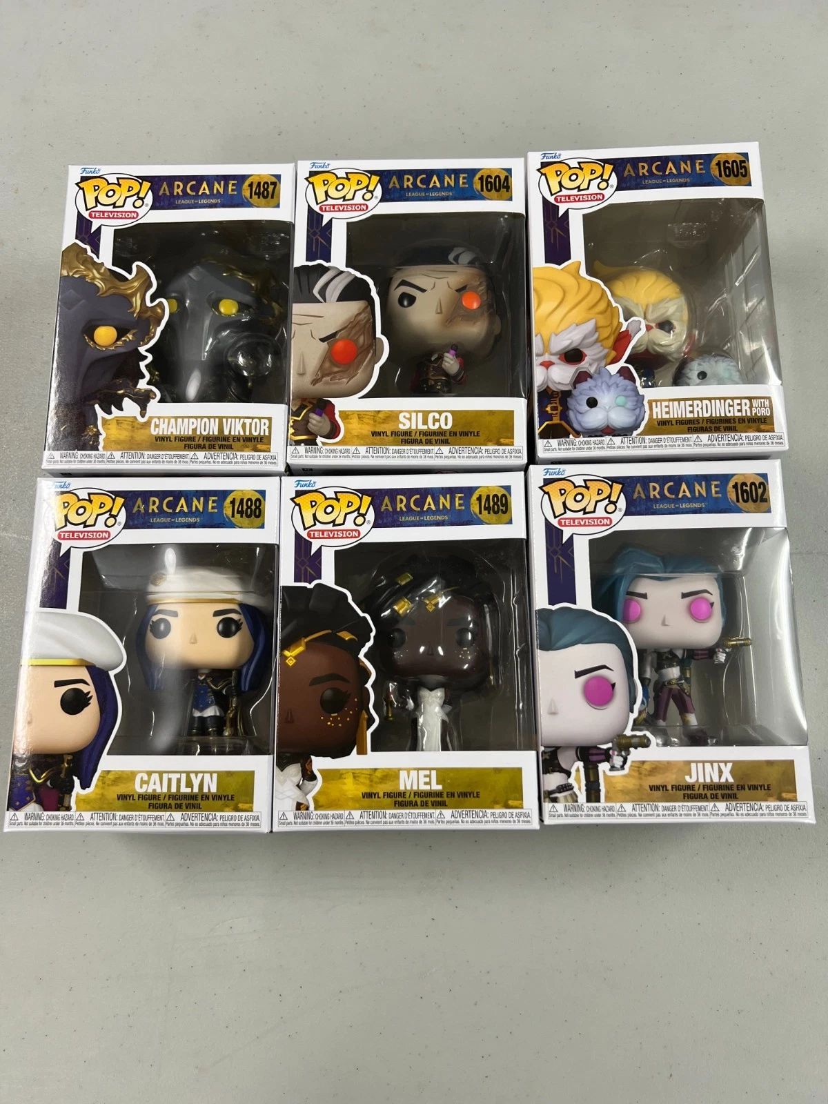 FUNKO POP Jinx Vi Caitlyn Mel Viktor Anime Figure Arcane? League of Legends Edição Limitada Boneco de Vinil Coleção Decoração Brinquedo