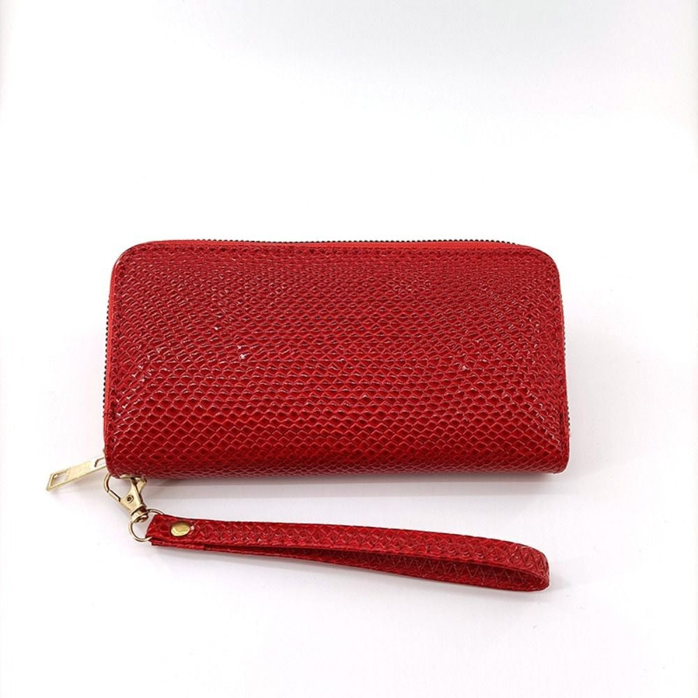 Minimalist PU Leather Leather Women Wallets Snake Skin Pattern 8 Colors Zipper Wallet Large Capacity Coin Purse Women