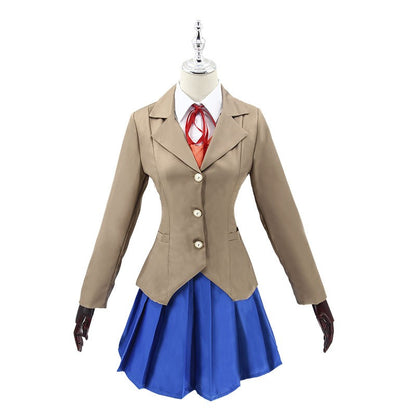Heartbeat Literature Club Monica Cosplay Sayuri Natsuke Cosplay Costume Wig Set School Uniform Girls Female Clothing
