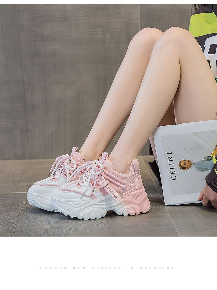 Women's Shoes Casual Shoes Spring Sneakers Platform Woman-shoes Tennis Female Fashion Thick Sole 2024 Roses Trainers Increased I