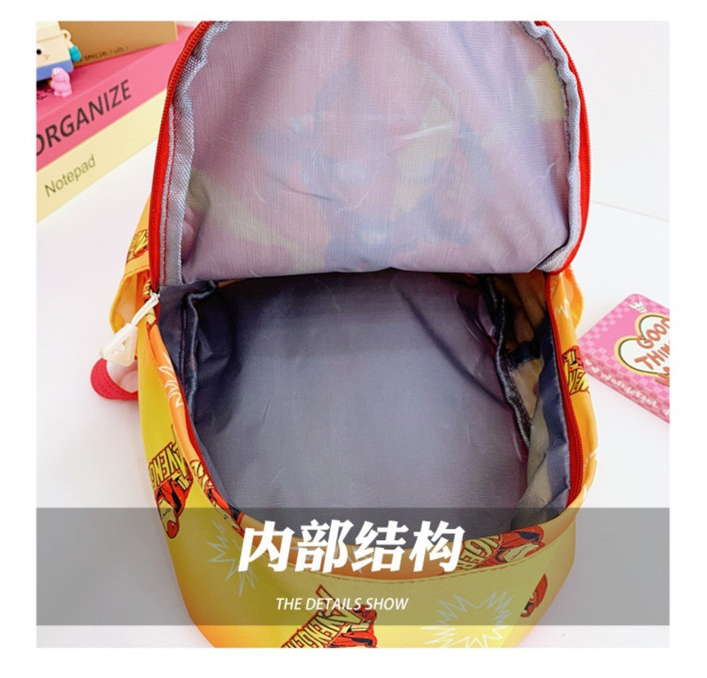 Mochila Infantil Homem-Aranha Marvel Desenho Animado Mochila Escolar Legal Estilosa para Meninos e Meninas Leve Casual Mochila de Jardim de Infância para Crianças