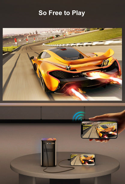 Projetor BYINTEK P70 4K 1080P DLP Mini Projetor Portátil para Home Theater Smart Wi-Fi & Bluetooth para Filmes & Jogos Com Bateria