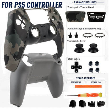 For PS5 Controller Replacement Shell Full Cover Faceplate DIY Mod Kit Anti-Scratch BDM-010 020 030 040 050 Game Accessories