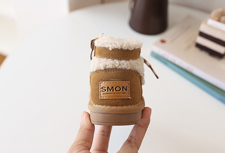 2025 New Winter Children Snow Boots Warm Plush Rubber Sole Toddler Kids Sneakers Infant Shoes Fashion Boys Girls Boots EU 21-30