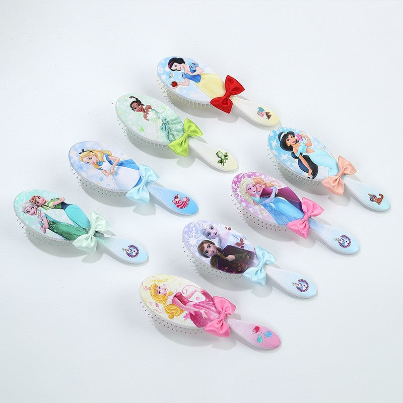 Pentes com almofada de ar tema Princesa Disney Pequena Sereia Ariel Princesa Elsa Anna Pente de massagem capilar fofo para crianças Presentes para meninas
