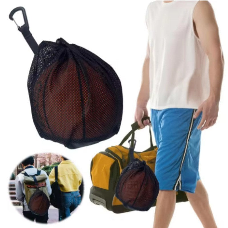 Mochila Portátil com Cordão, Bolsas Pequenas de Bolas para Pendurar, Bolsas de Armazenamento de Futebol, Vôlei, Basquete, Saco de Malha para Brinquedos de Jogo
