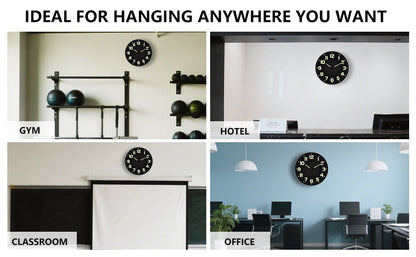 1 PC Luminous Wall Clock Light In Dark Night Digital Quartz Movement Bedrooms Living Room Study Loudspeaker Mute Clock