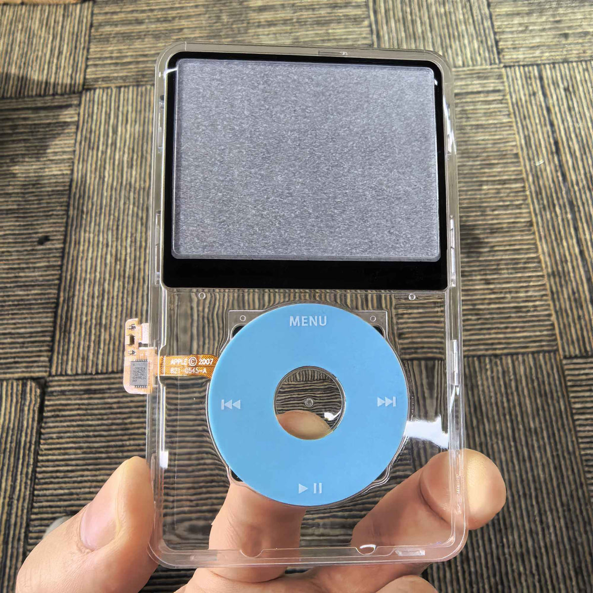 Clear Faceplate Transparent Front Housing Case with Clickwheel Flex Button Kit For iPod Classic 6th 7th Gen 80GB 120GB 160GB
