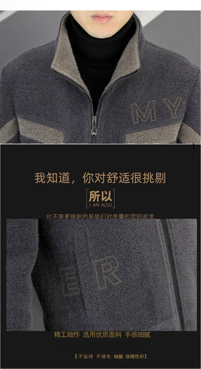 Autumn/Winter Men's Wool Blends Jacket Short Korean Short Casual Business Woolen Coat Thick Warm Social Streetwear Overcoat