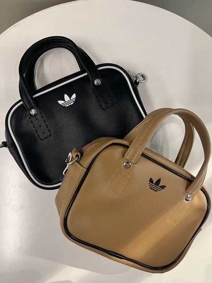 Clover men's and women's fashionable contrasting small square bags, sports single shoulder hand-held crossbody bags