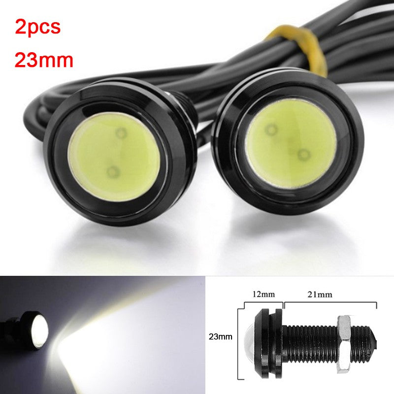 2-10 PCS 23mm 18mm Car Eagle Eye Light DRL LED Daytime Running Lights 12V Motorcycle COB Beads Backup Signal Lamps