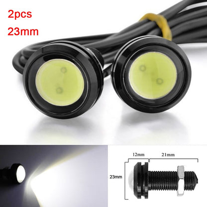 2-10 PCS 23mm 18mm Car Eagle Eye Light DRL LED Daytime Running Lights 12V Motorcycle COB Beads Backup Signal Lamps