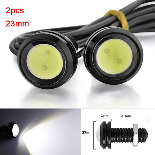 2-10 PCS 23mm 18mm Car Eagle Eye Light DRL LED Daytime Running Lights 12V Motorcycle COB Beads Backup Signal Lamps