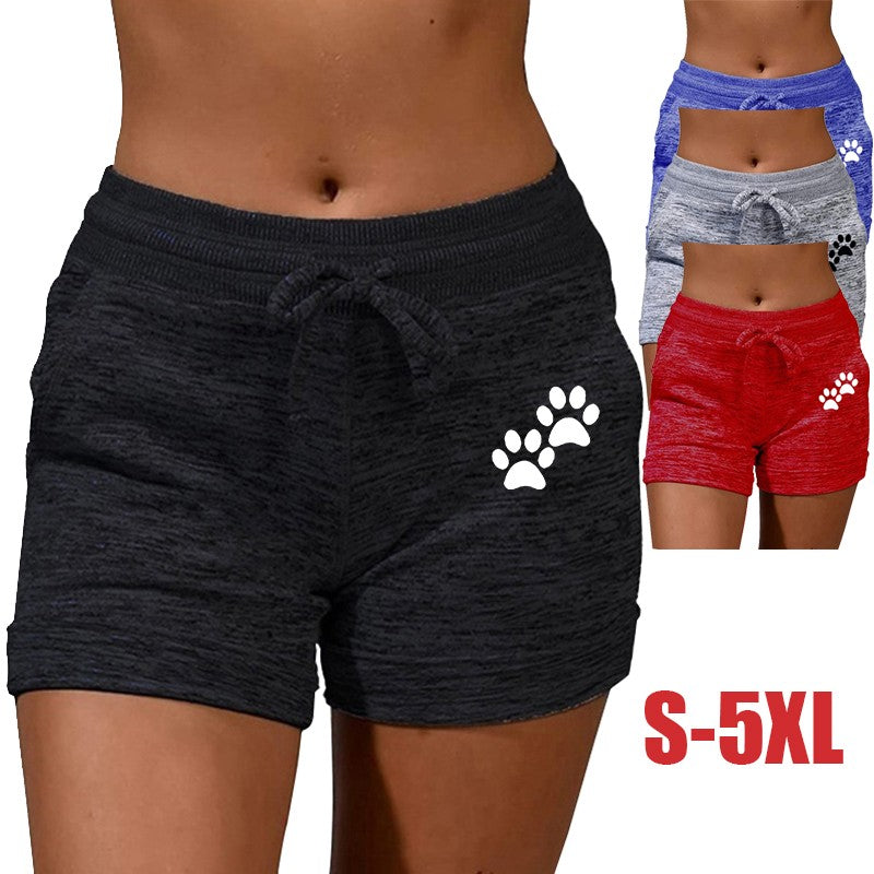 Summer Women's Shorts Printed Shorts Stretch Low Waist Women's Sexy Beach Fitness Shorts Women's Large Size