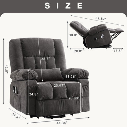 Power Lift Recliner Chair Recliners for Elderly with Heat and Massage Recliner Chair for Living Room with Infinite Position