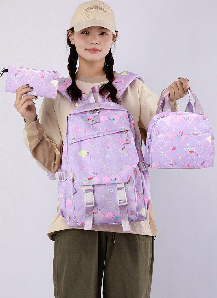 3pçs Mochilas K-pop Demon Hunters Desenho Animado Anime Escolar com Lancheira Mochilas Infantis Impermeáveis Presentes para Aluno