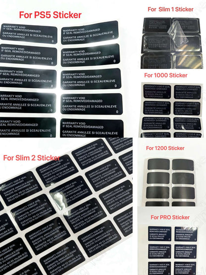 Lot Replacement for Ps4 1000 11XX 1200 20xx Slim Pro Housing Host Warranty Sticker for Ps5 Console Case Shell Label Seal