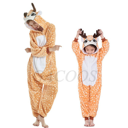 Kigurumi Capybara Onesies Adults Kids Sleepwear Women Men Flannel Cartoon Animal Pajamas Chidlren Halloween Performance Jumpsuit