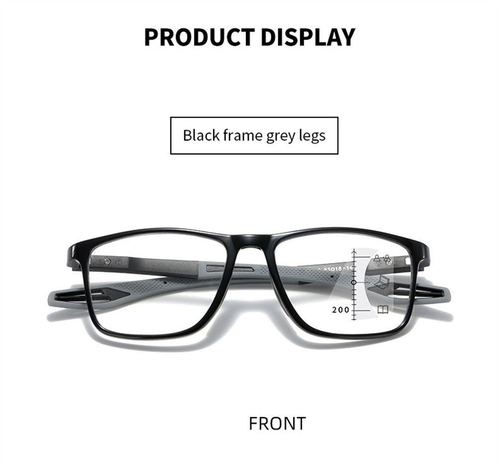 TR90 Anti-blue Light Multifocal Reading Glasses Men Women Progressive Near Far Eyewear Ultralight Sports Farsight Eyeglasses