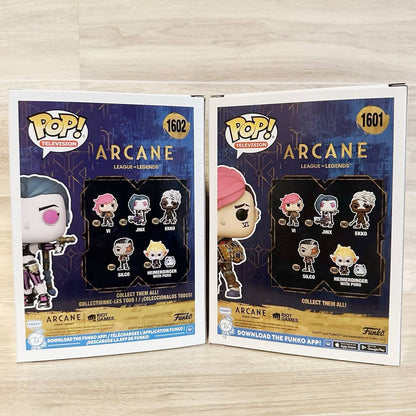 FUNKO POP Jinx Vi Caitlyn Mel Viktor Anime Figure Arcane? League of Legends Edição Limitada Boneco de Vinil Coleção Decoração Brinquedo
