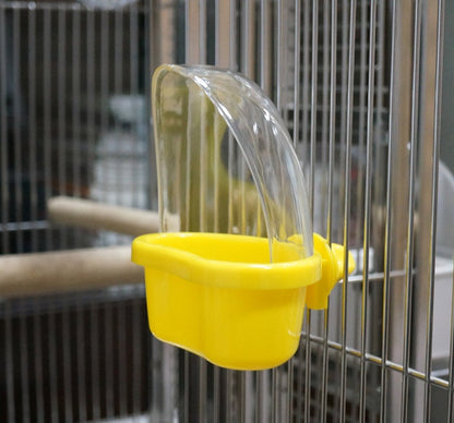 CAITEC Caixa de Alimentação à Prova de Derramamento para Pássaros Recipiente de Comida para Papagaios Resistente a Mordidas Anti-derramamento Menos Desperdício na Alimentação