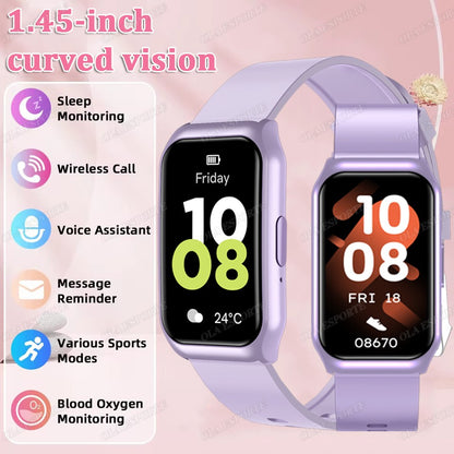 New Curved Screen Smart Watch 2025 For Health Watch Heart Rate Blood Oxygen/Pressure Sleep Monitor Sports Waterproof Smartwatch