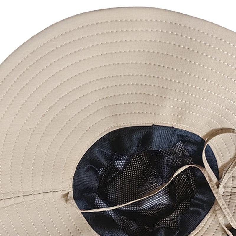 2023 New Fashion Summer Bucket Hat Cowboy Men Outdoor Fishing Hiking Beach Hats Mesh Breathable Anti UV Sun Cap Large Wide Brim