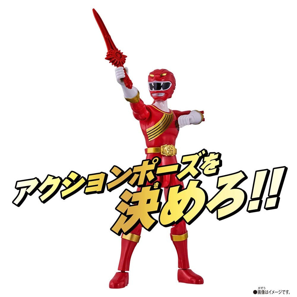 Em estoque, original Bandai Action Hero Super Sentai Power Rangers Coleção Red Rangers Bonecos de Ação Modelo Brinquedo Presente