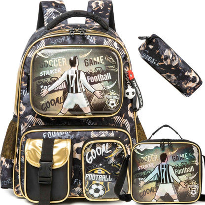 Meetbelify Mochila para Meninos Mochilas para Alunos do Ensino Fundamental Pré-Escolar Infantil Mochila Escolar Fofa com Lancheira e Estojo