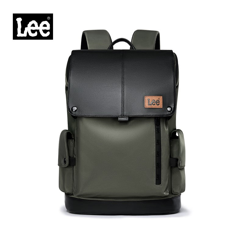 LEE New Korea Style Flip Leather Backpack Women Men Large Capacity Business Commuter Travel Rucksack Buy Laptop School Book Bag