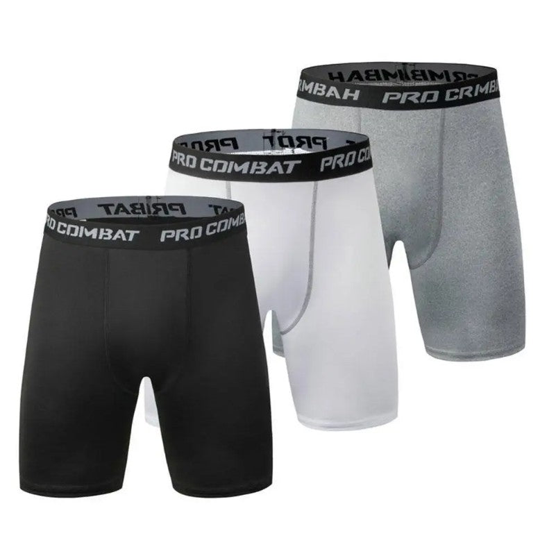 2025 New Men's Sports Leggings, Fitness Elastic Compression Leggings, Quick Drying Shorts, Running Training Elastic Shorts